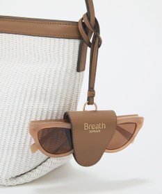 TOPKAPI 【Breath TOPKAPI】サングラスホルダー付き レザーコンビ カゴ ショルダーバッグ