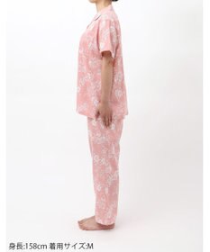 Wing パジャマ 5分袖 半袖 長ズボン 綿100%(本体) 楊柳素材 3Lまで対応 大きいサイズ 夏 レディース EP8076 ウイング／ワコール