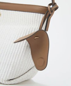 TOPKAPI 【Breath TOPKAPI】サングラスホルダー付き レザーコンビ カゴ ショルダーバッグ