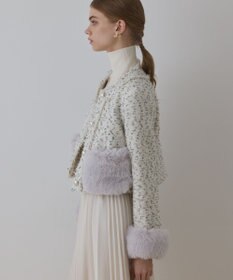 GRACE CONTINENTAL ツイードコンビジャケット