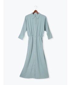 Te chichi レーヨンリネン共ベルトシャツワンピース