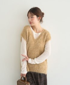 earth music&ecology 【予約】キャットライクヤーンニットベスト