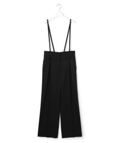 ICB L 【先行予約】ウール2WAYストレッチ サスペンダー付きワイドストレートパンツ