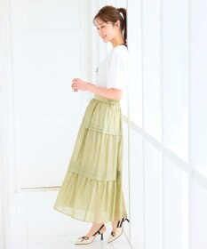 Feroux 【洗える】リボン刺繍 Tシャツ