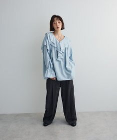 Green Parks ビッグカラーフリルブラウス