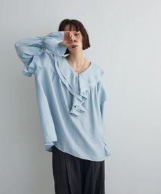 Green Parks ビッグカラーフリルブラウス