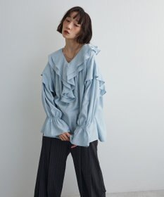 Green Parks ビッグカラーフリルブラウス