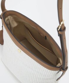 TOPKAPI 【Breath TOPKAPI】サングラスホルダー付き レザーコンビ カゴ ショルダーバッグ