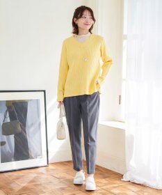 Tiaclasse 【小倉優子さん着用・洗える】カラーテーパードパンツ