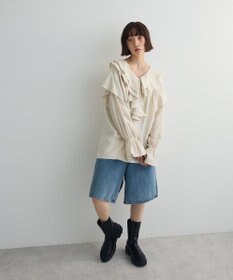 Green Parks ビッグカラーフリルブラウス