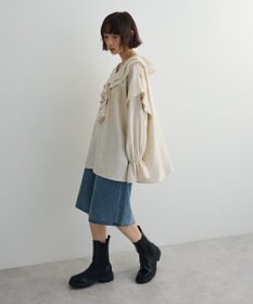 Green Parks ビッグカラーフリルブラウス