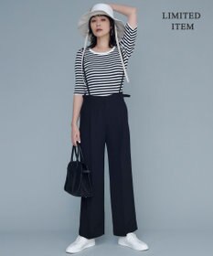 ICB 【2WAY・WEB限定・洗える】シルフィルダブルクロス サスペンダーパンツ