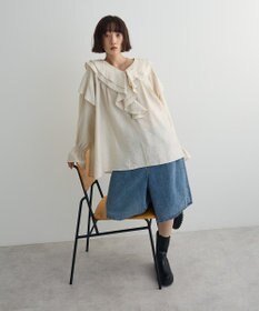 Green Parks ビッグカラーフリルブラウス