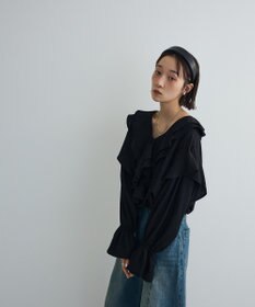 Green Parks ビッグカラーフリルブラウス