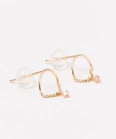 Phoebe 【K10】ペンデュラムダイヤモンドピアス　クリア