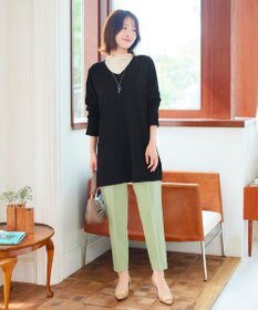 Tiaclasse 【小倉優子さん着用・洗える】カラーテーパードパンツ