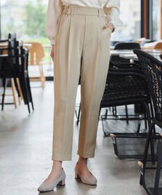 Tiaclasse 【小倉優子さん着用・洗える】カラーテーパードパンツ