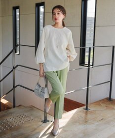 Tiaclasse 【小倉優子さん着用・洗える】カラーテーパードパンツ