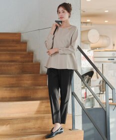 Tiaclasse 【小倉優子さん着用・洗える】カラーテーパードパンツ