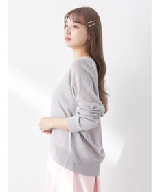 earth music&ecology ラメ入りニットカーディガン