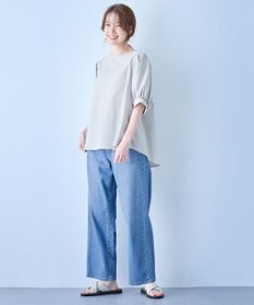 ANY 【抗菌防臭/速乾/手洗い可】エニィファンクション パフスリーブブラウス