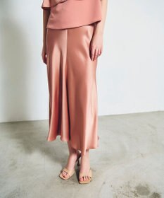 GRACE CONTINENTAL サテンバイアスロングスカート