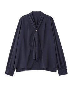 YECCA VECCA スカーフリング付きボウタイブラウス