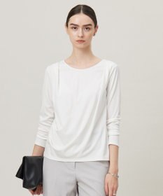 ICB L 【洗える】 PlaXフィラメントジャージー ドレープカットソー