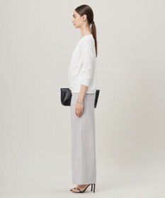 ICB L 【洗える】 PlaXフィラメントジャージー ドレープカットソー