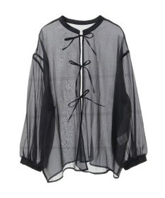 earth music&ecology シアーリボンシャツ