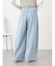 earth music&ecology タックワイドデニムパンツ