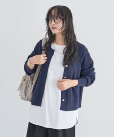 Green Parks アンチピリング金ボタンニットカーディガン