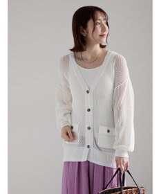 Te chichi メッシュミドルカーディガン