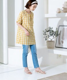 Tiaclasse L 【洗える】体型カバーも叶う幅広カフスチュニックブラウス