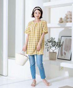 Tiaclasse L 【洗える】体型カバーも叶う幅広カフスチュニックブラウス