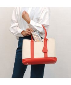 UNBILLION cachecache ショルダー付きパーテーションキャンバストートL