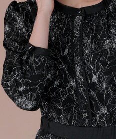 Tiaclasse L 【安田美沙子さん着用・新色/XSサイズ追加・洗える】フラワープリント配色ワンピース