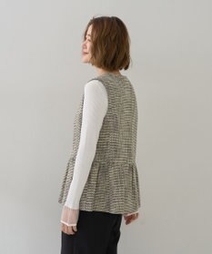 YECCA VECCA ツイードペプラムジレ