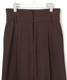 ICB L 【先行予約】ウール2WAYストレッチ サスペンダー付きワイドストレートパンツ