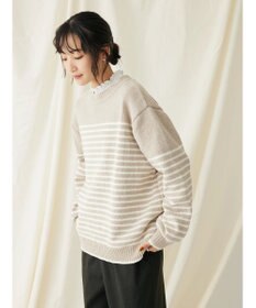 CRAFT STANDARD BOUTIQUE 洗えるモールニットボーダープルオーバー