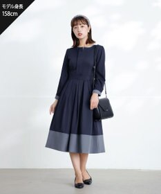 Tiaclasse 【セレモニー・XSサイズ(5号)追加・新色追加・洗える】キーネックフレアワンピース