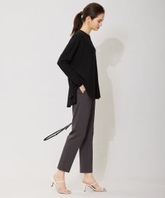 ICB L 【セットアップ対応・洗える】コットンコンプレッシャー テーパードパンツ