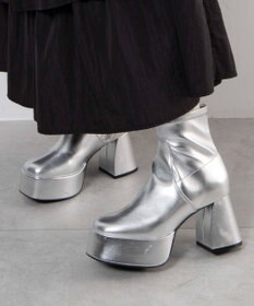 WEGO ストーム付きワイドヒールショートブーツ