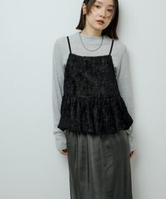 Green Parks 表面感ベロアバルーンキャミビスチェ