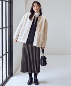 ANY L スエードボアコンビブルゾン