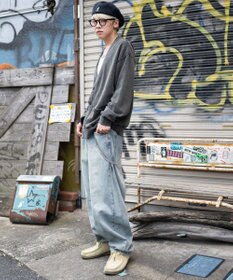 WEGO 【ユニセックス着用ITEM】ケミカルスウェットカーディガン