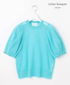 自由区 【カトリエムブーケ】Pure et feminine シアーボリュームスリーブプルオーバー