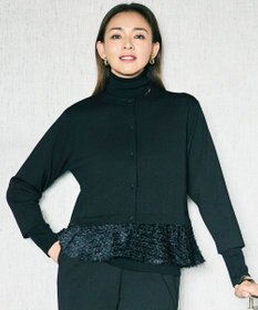 自由区 S 【SHIHOさん着用】ジャカードコンビ カーディガン