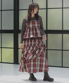 Green Parks ・ＳＵＧＡＲ　ＳＰＯＯＮ　チェックペプラムビスチェ