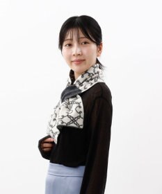 AURORA 【 LANVIN COLLECTION（ランバン コレクション） 】カシミヤ100%ニットキャンディーマフラー(WASH)